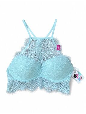 NWT PINK Victoria’s Secret Mint Lace Push-Up Bralette Small AA-C